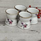 Anciens coquetiers diabolos en porcelaine