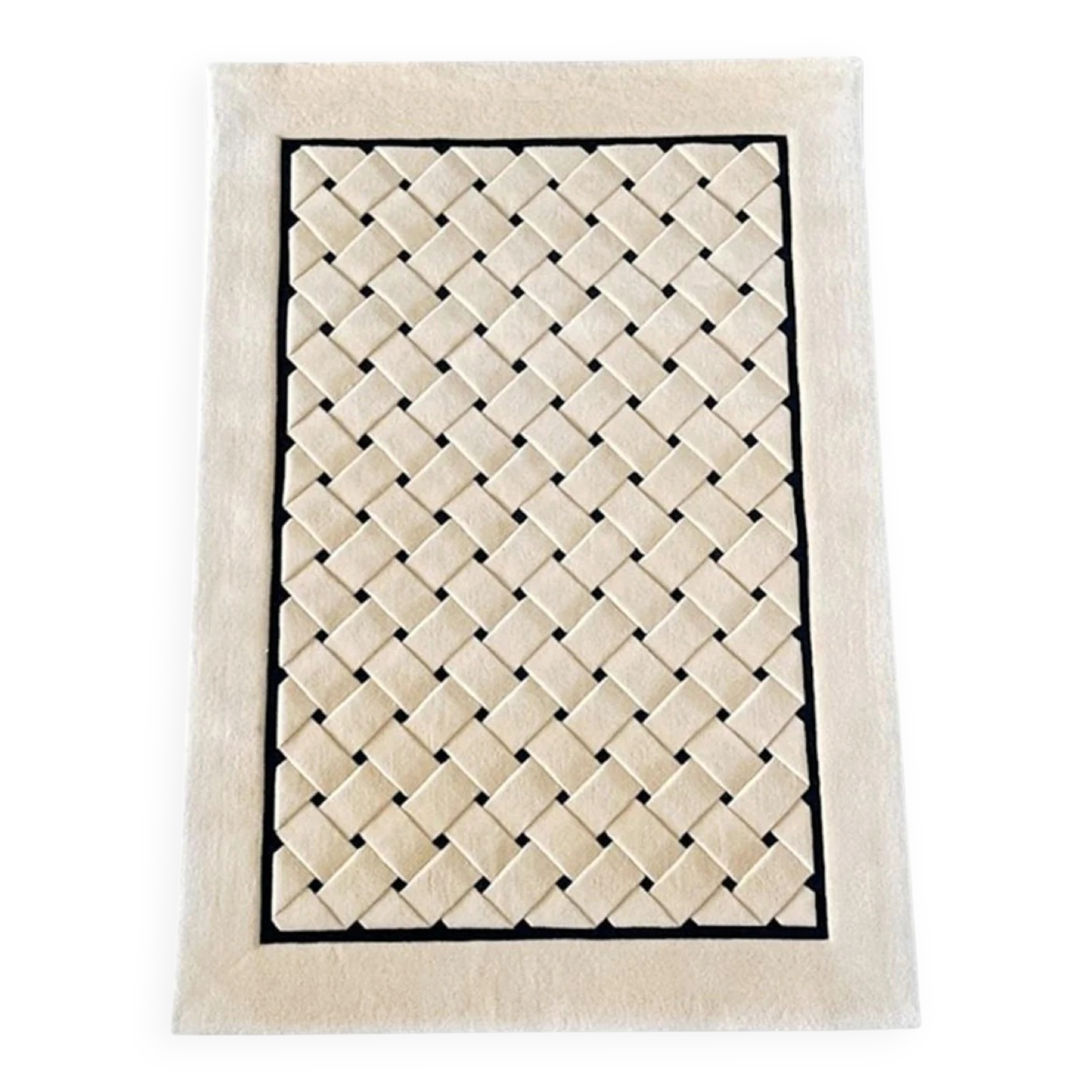 Hand-tufted carpet Interwoven by Tisca France 1990s