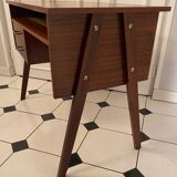 Vintage compass foot desk and armchair