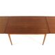Rectangular extendable Danish dining table 'Flovt' in modern mid-century teak.