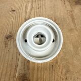 Vintage White Porcelain Wall Light, 1970s