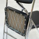 Pair of italian chrome and leather folding chairs