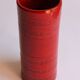Cylindrical red ceramic vase by Aldo Londi for Bitossi, Italy