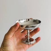 6 coupelles en métal argenté vintage
