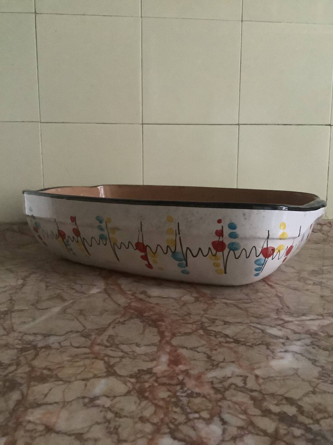 Large vintage ceramic dish
