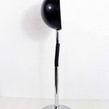 Black and chrome metal desk lamp