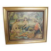 Reproduction de l’œuvre "Pique nique" d'après Marcel Dyf, 1960