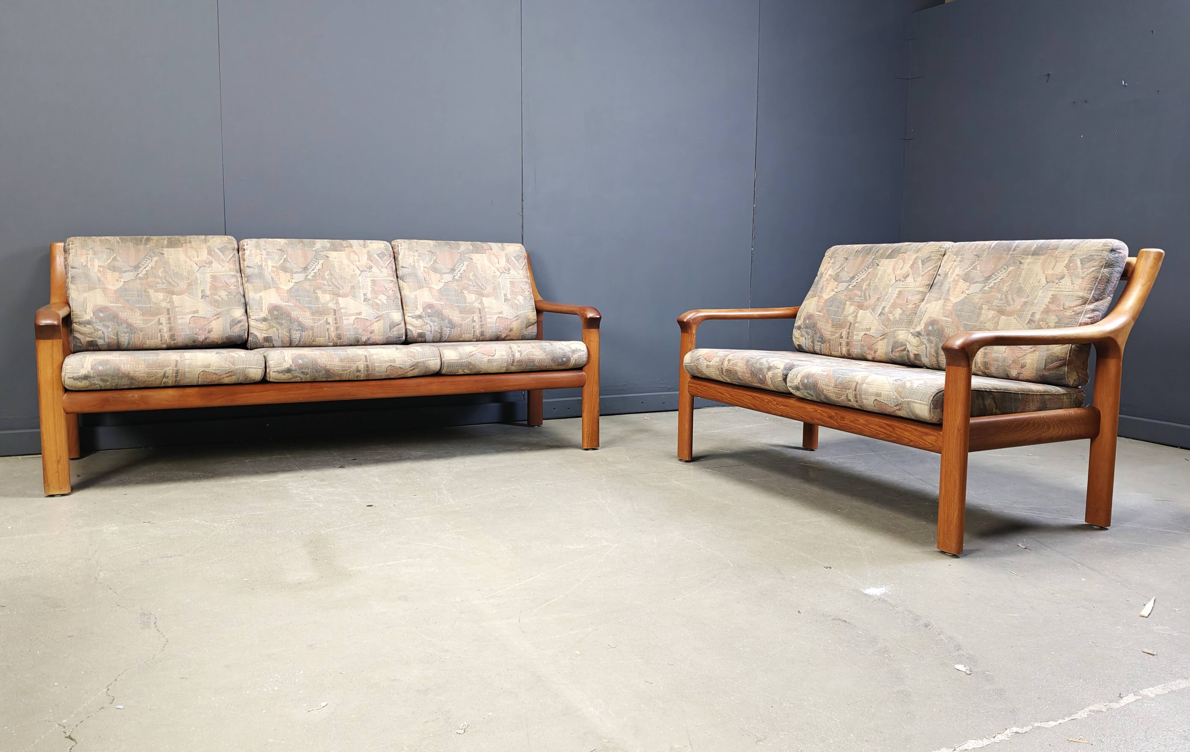 Mid century scandinavian sofa set, 1970s