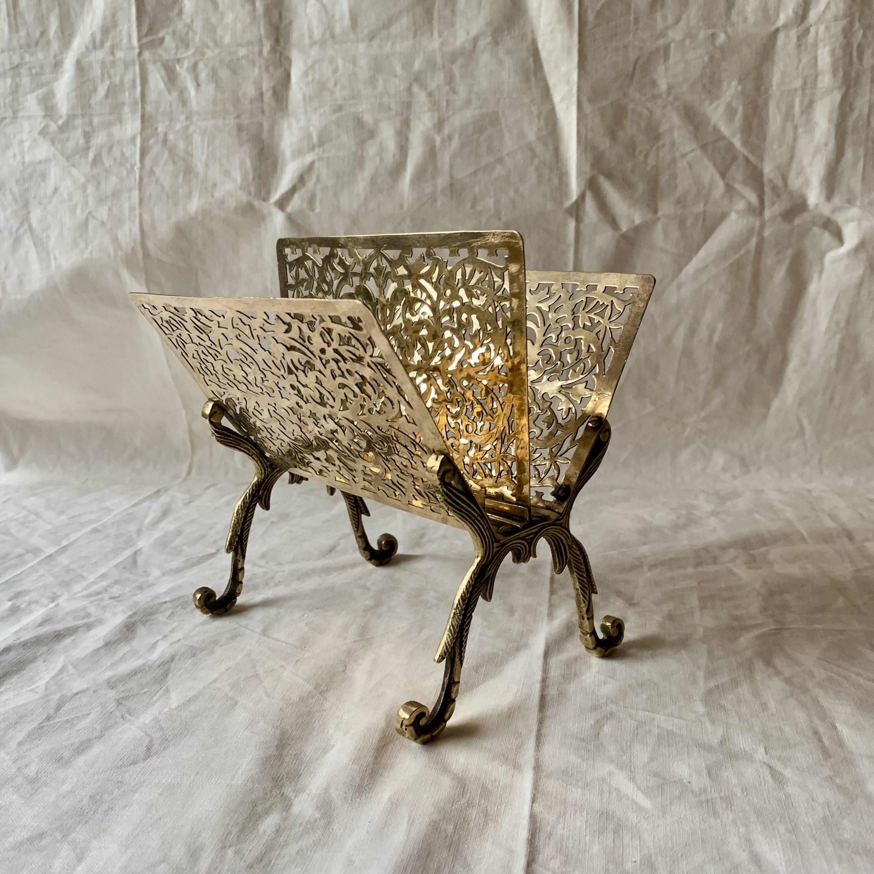 Old brass letter holder