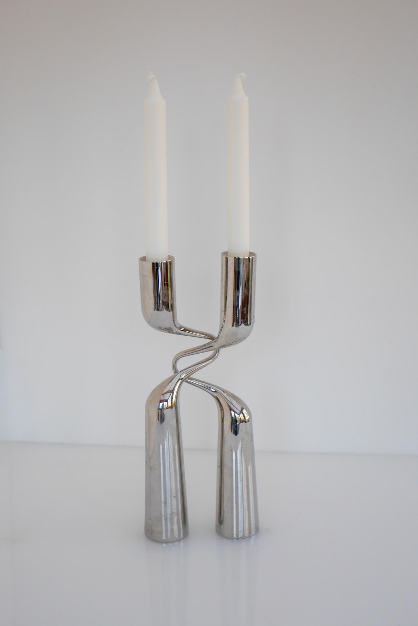 Sculptural Candleholders, 'Tango/Double' Modern Danish design by Mikaela Dörfel