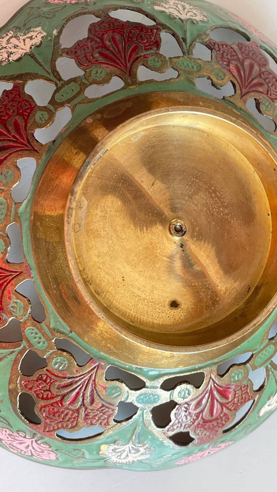 Vintage solid brass pocket tray