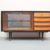 Buffet/vitrine des années 1950 bicolore