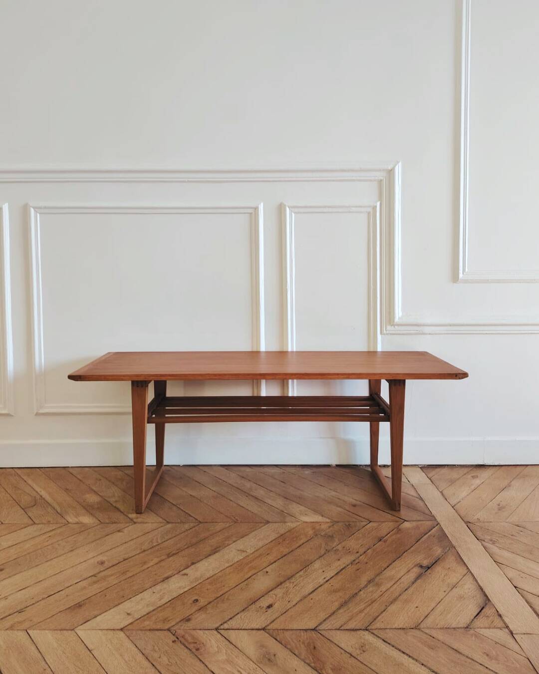 Renovated vintage coffee table, Scandinavian style, 1950s-60s.