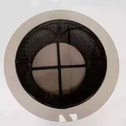 Table basse en rotin et verre fumé