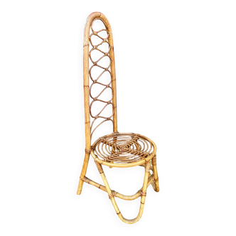 Chaise en bambou et rotin par Dirk Van Sliedrecht pour Rohé Noordwolde vers 1960