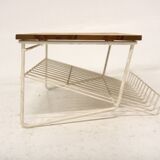 Scandinavian elm wall shelf, Sweden, 1960s