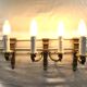 Set of 3 bronze wall lamps Louis XVI style