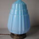 Old Art Deco lamp blue opal globe skyscraper style New York 1920/30