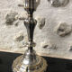 Antique candle holder in silvered bronze