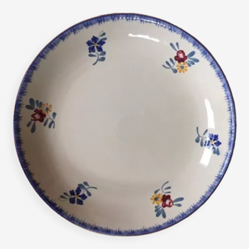 Round dish and hollow earthenware Sarreguemines Dannemarie