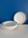 Set of 8 vintage dinner plates - St Amand earthenware, blue floral pattern and