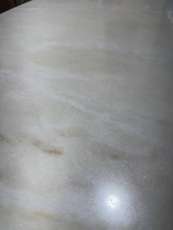 Table à manger ovale en marbre et palissandre