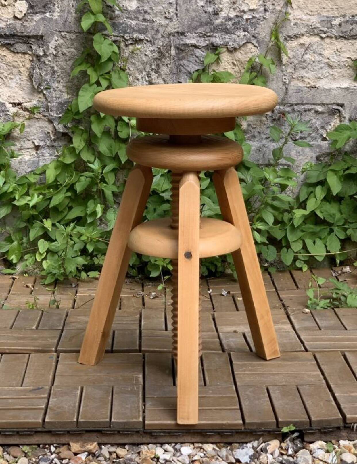 Tripod screw workshop stool 1950