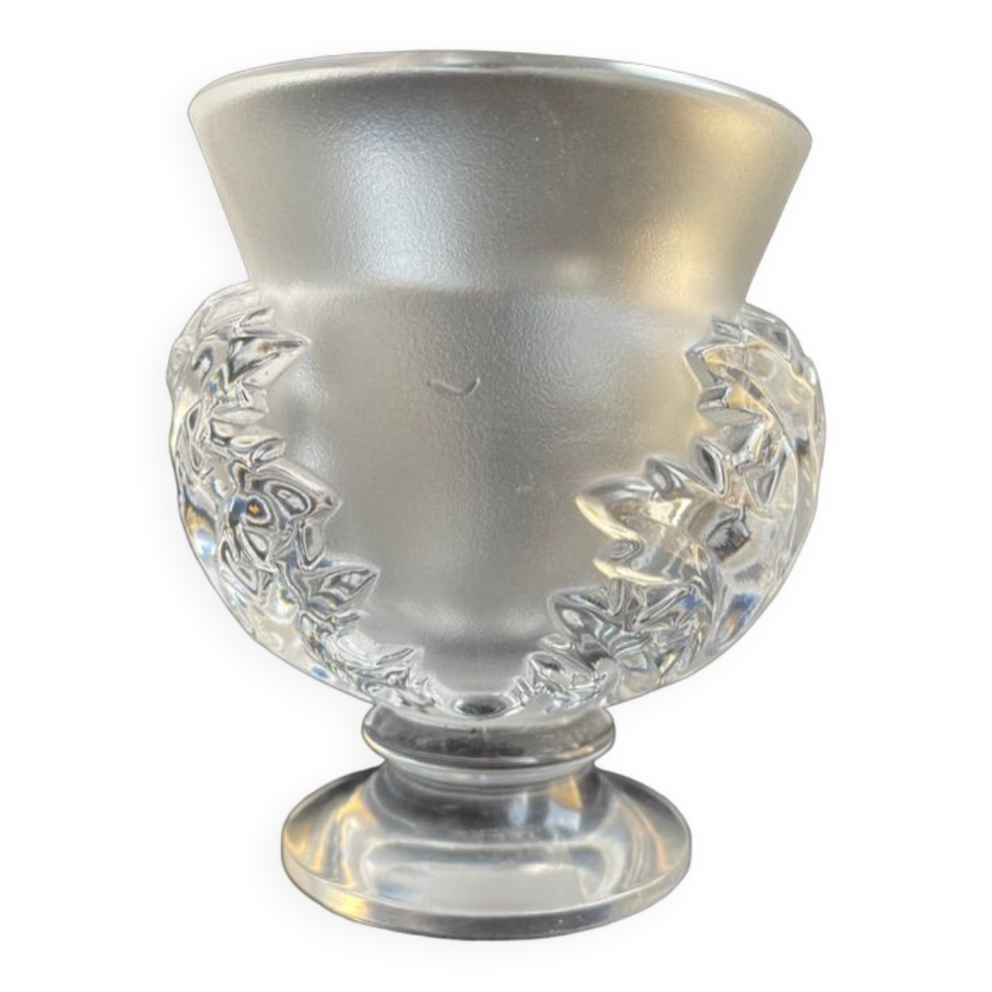Vase signed Lalique France Saint Cloud model