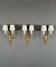 Set of three Louis XVI style wall sconces in gilded bronze, 20th century.