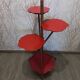 Wooden stool, bamboo legs