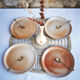 Set of 4 dessert plates in Grès du Marais