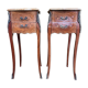 Pair of Louis XV style bedside tables in marquetry