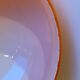 Duo d'abat jour en verre opalin orange vintage