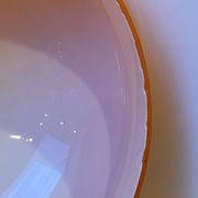 duo of Abat jour in vintage orange opaline glass