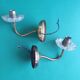 Pair of antique gold candlestick wall sconces