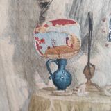 Aquarelle ancienne française, Charles Bruneau (?-1891)