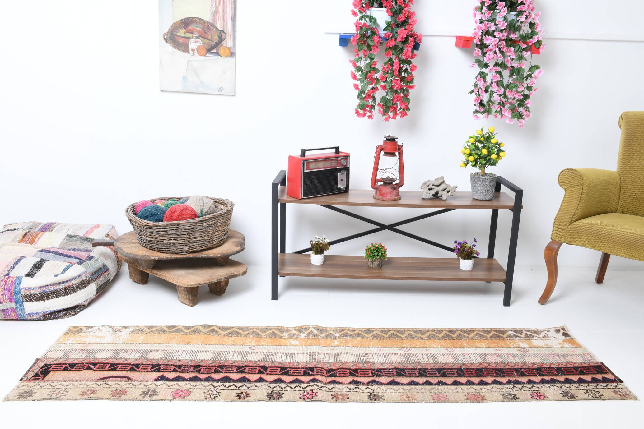 2x7 Shabby Chic Vintage Runner Rug 58x225Cm SK 17375