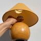 Table lamp in turned wood, ball 1990