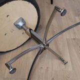 Vintage swivel armchair in gray fabric by axelson for garnas 2014 sweden