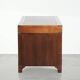 Old wooden English desk from the early 20th century with brass elements