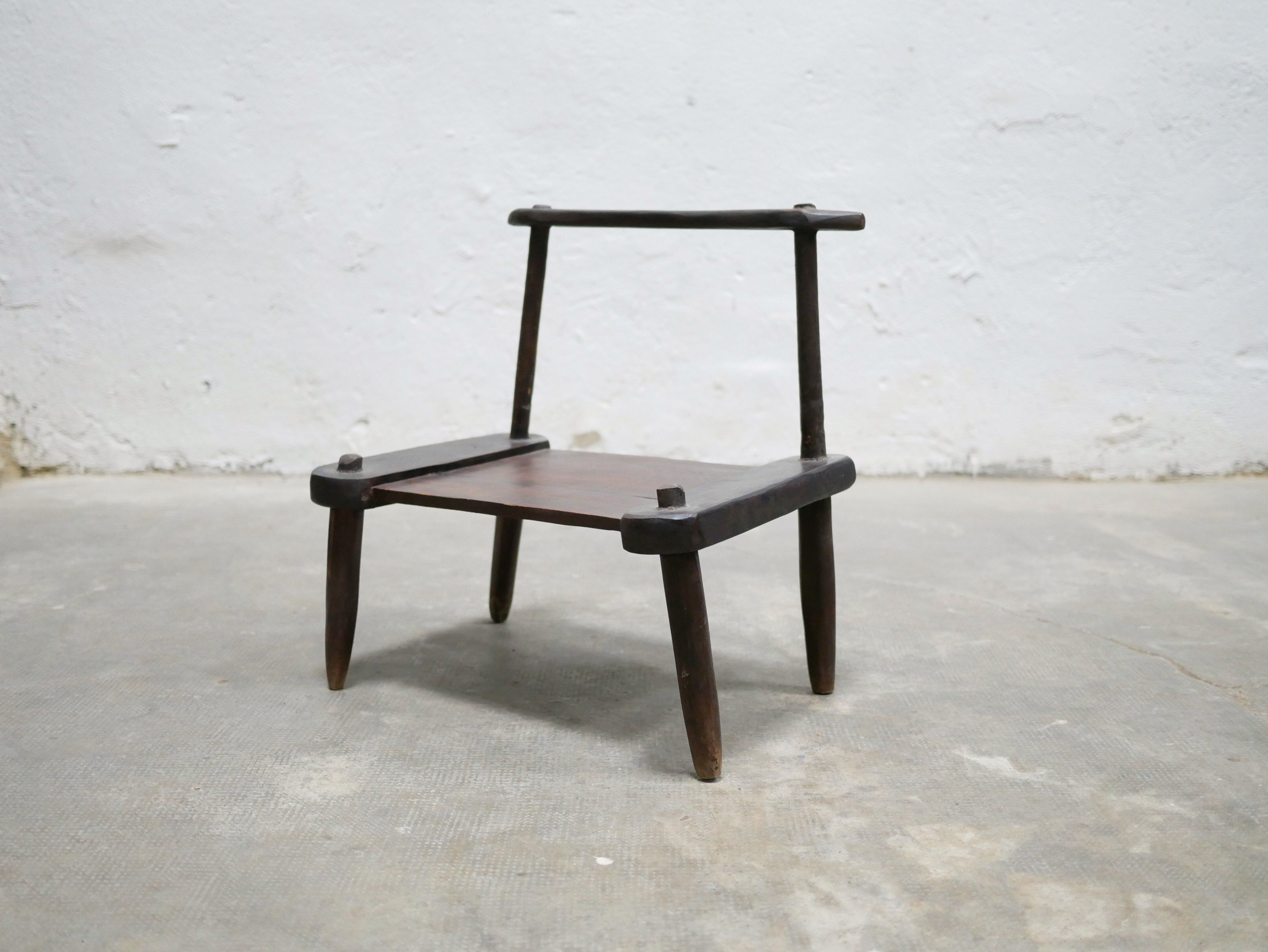 Ancient brutalist African chair