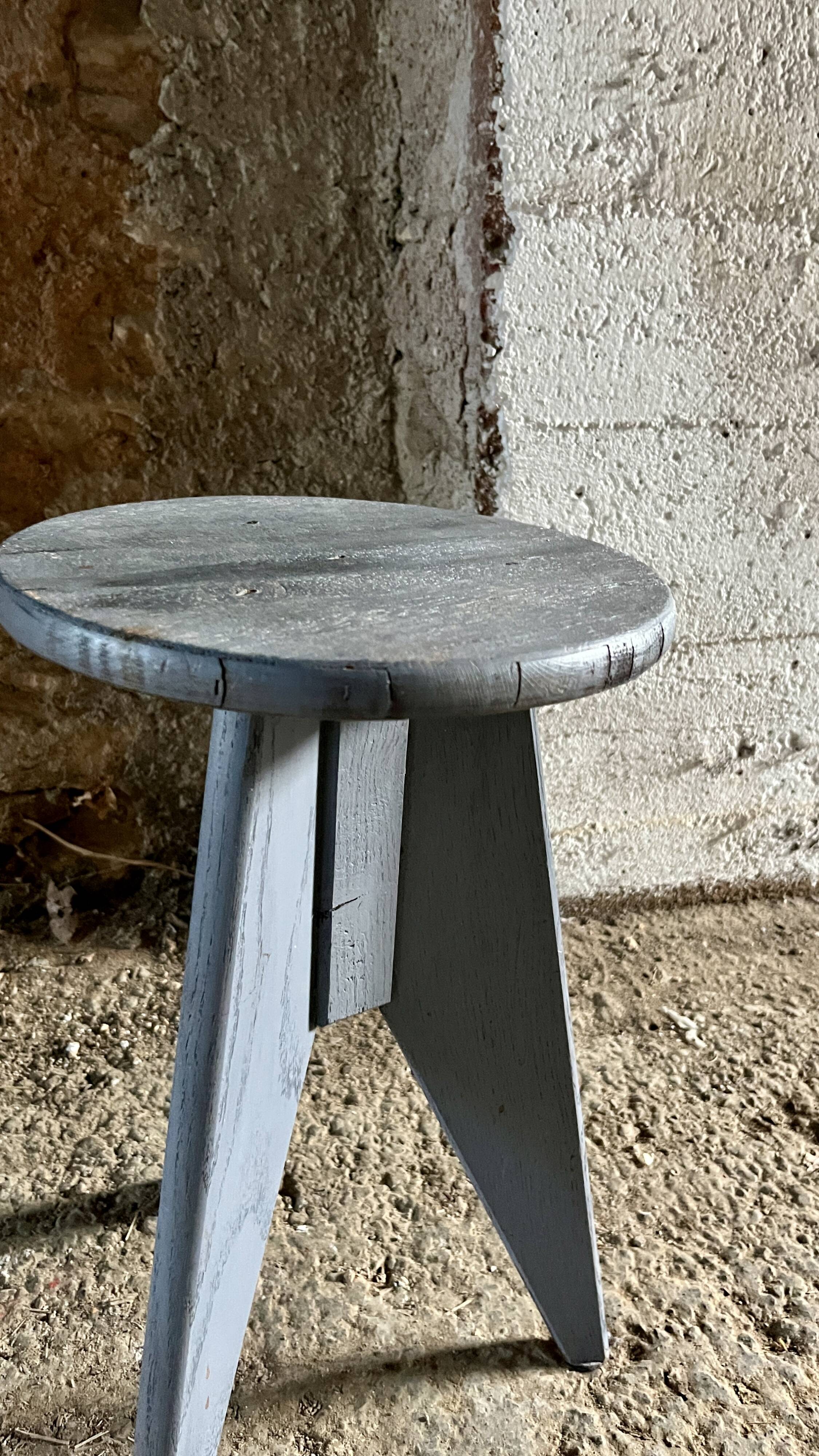 Vintage rustic style wooden stool