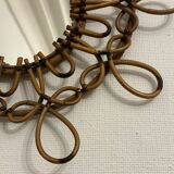 Vintage rattan mirror