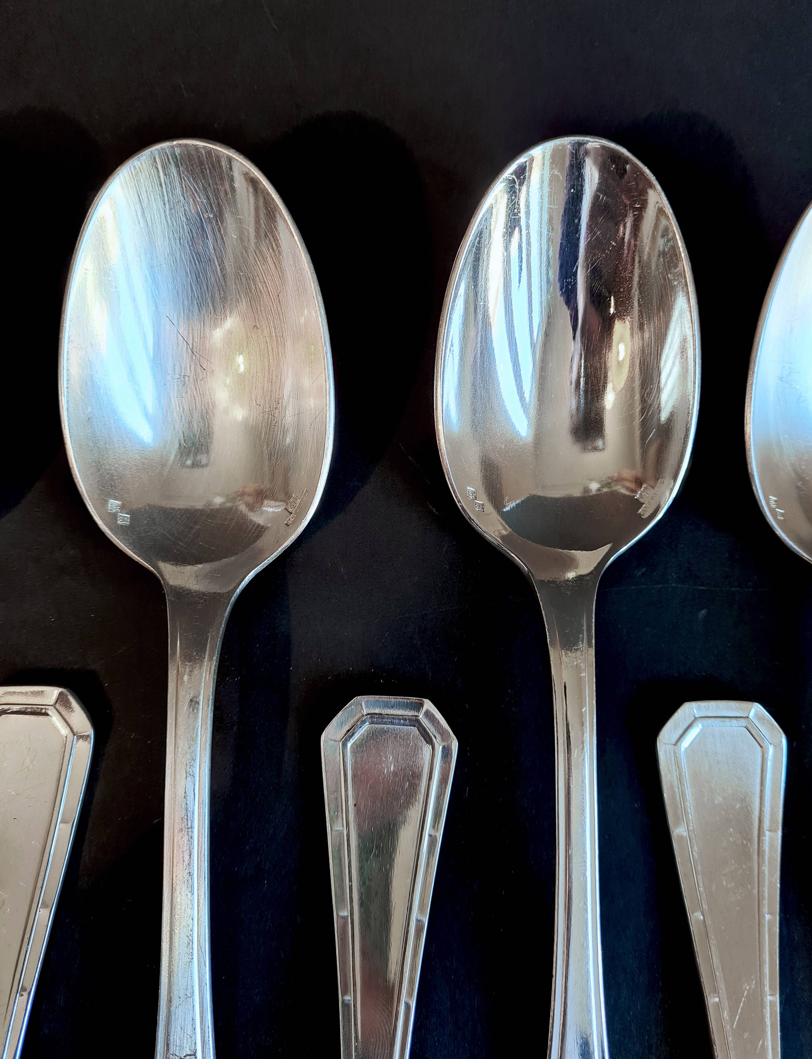 ALFENIDE "CHRISTOFLE" silver-plated cutlery set, TOSCA model. - Ref 09.