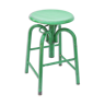 Green lacquered metal stool