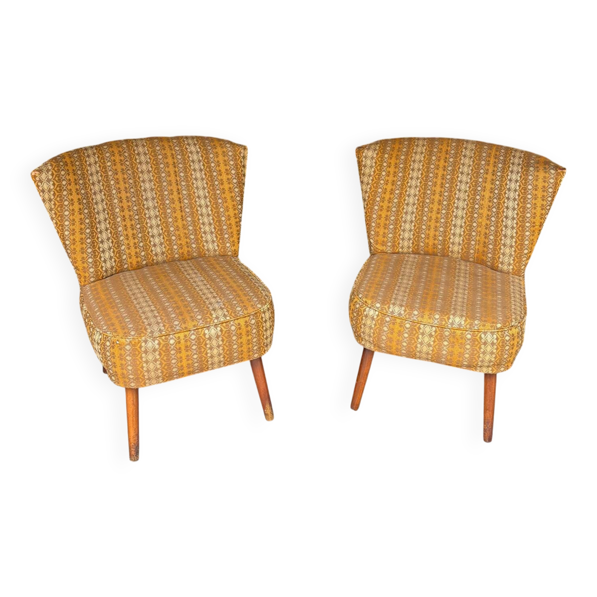 Paire de fauteuil cocktail scandinave années 50-60