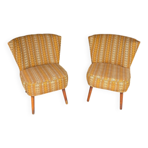 Paire de fauteuil cocktail scandinave années 50-60