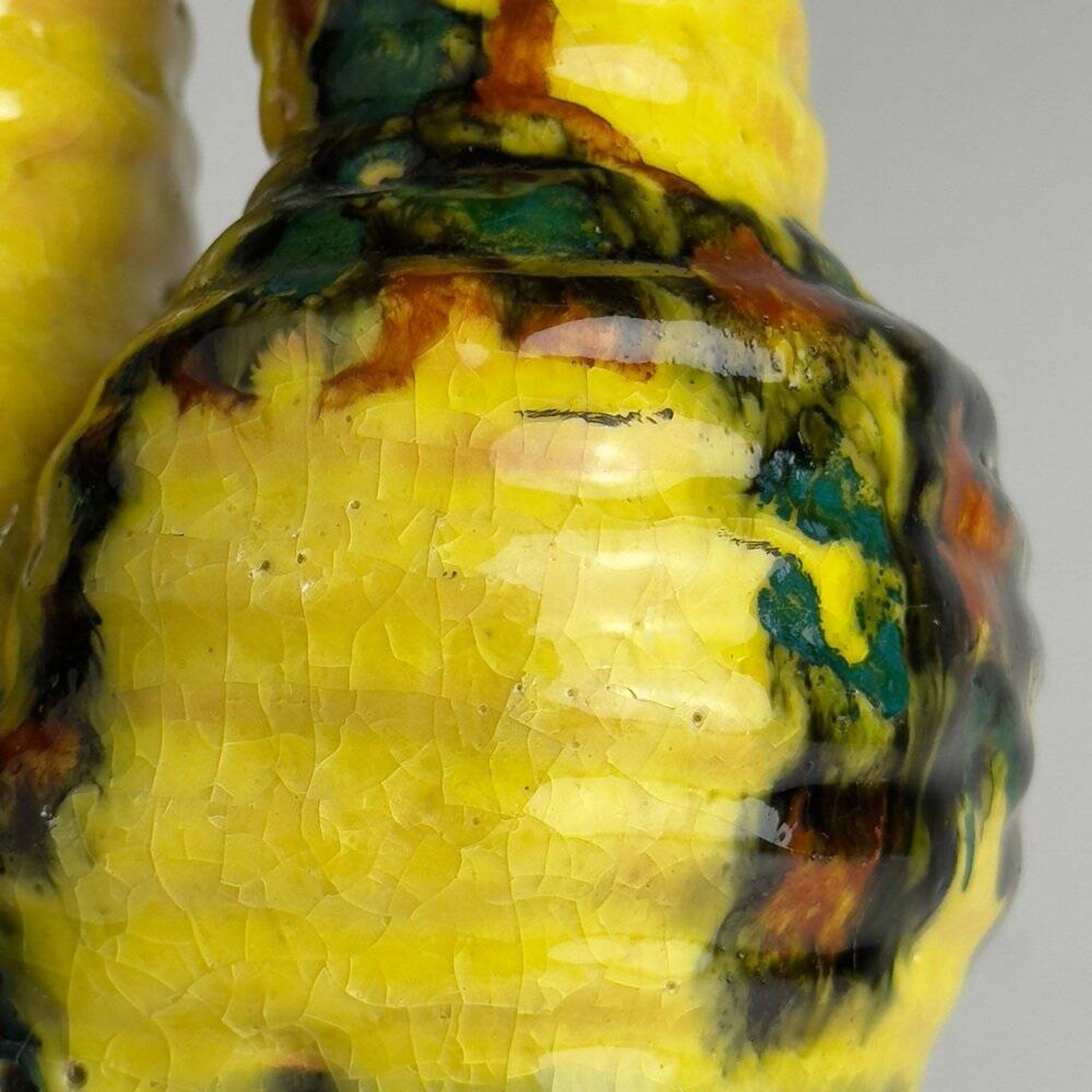 Vintage glazed pottery vase, former Yugoslavia, 1970s.