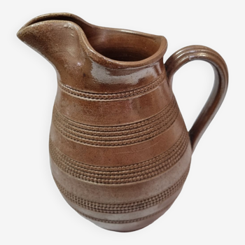 Stoneware wine pitcher