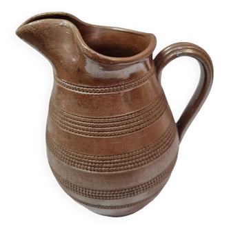 Stoneware wine pitcher